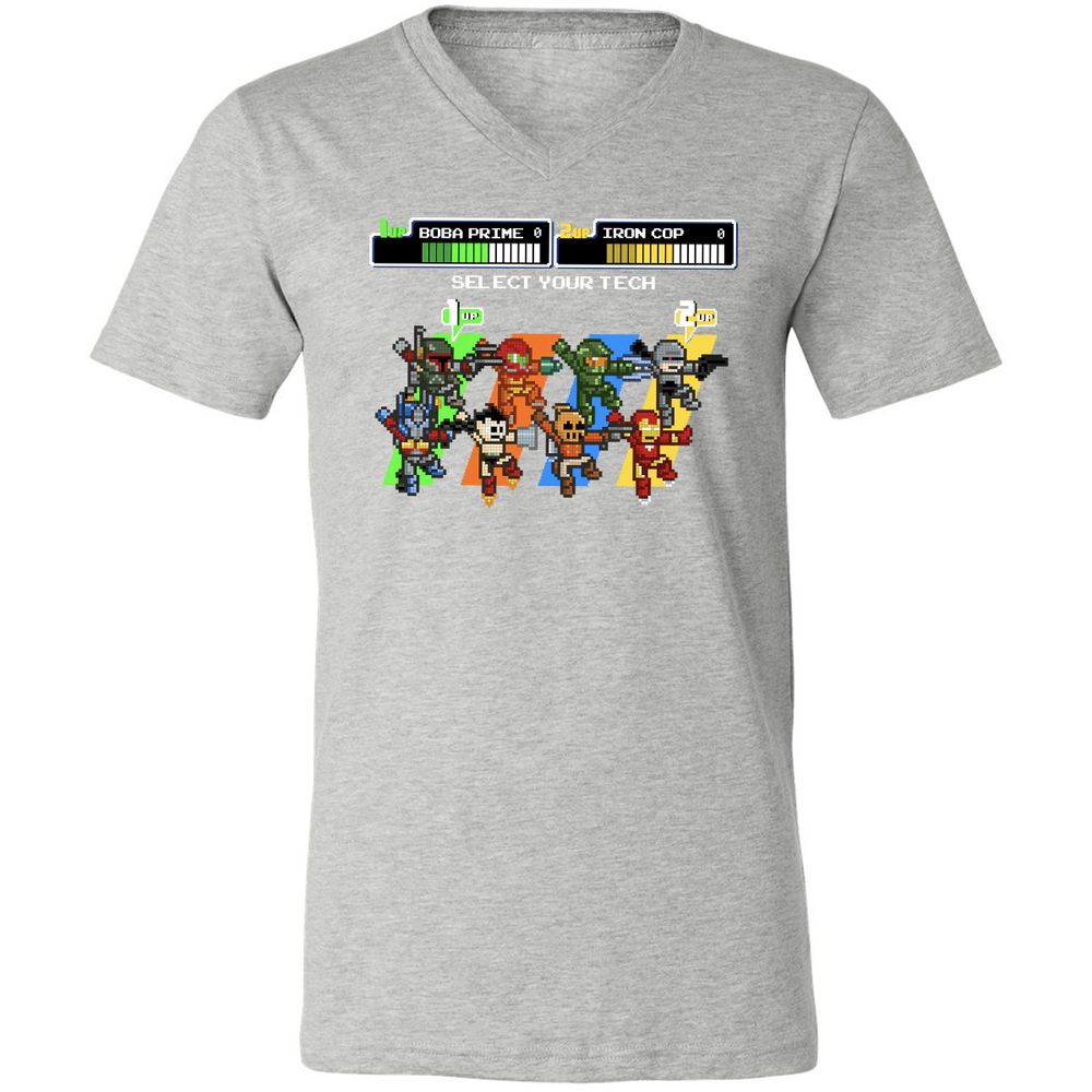 Unisex V-Neck T-Shirt - THQV8UVU - Athletic Heather - 7
