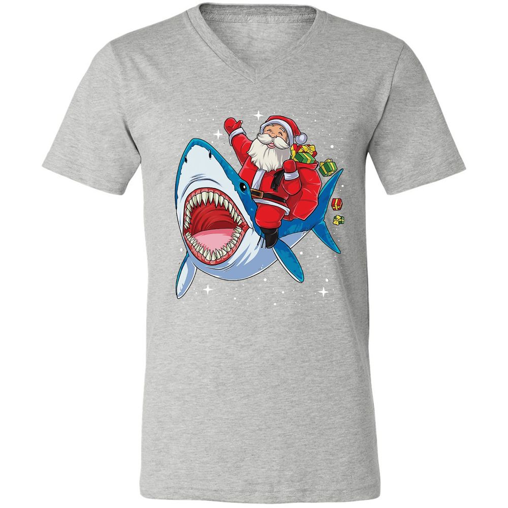 Unisex V-Neck T-Shirt - QE6P68LP - Athletic Heather - 7
