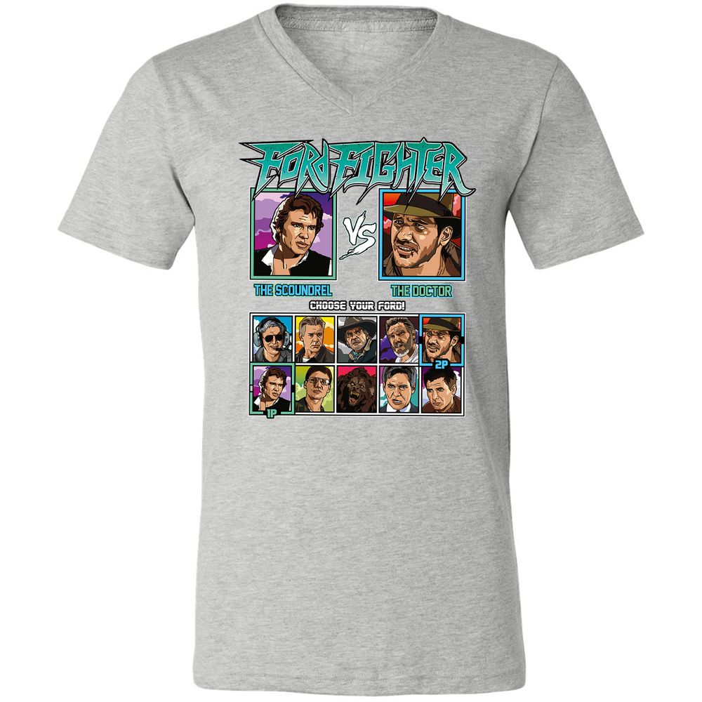 Unisex V-Neck T-Shirt - 5ZL2M52S - Athletic Heather - 7
