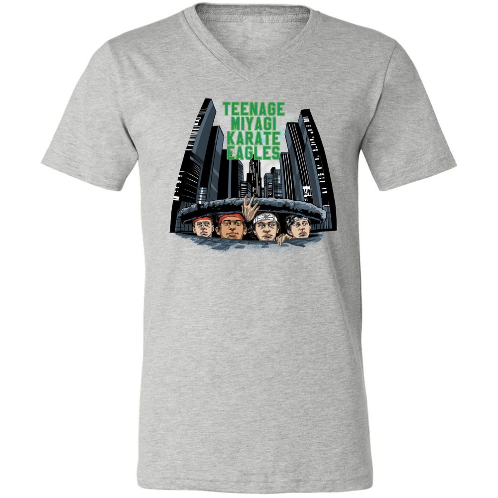 Unisex V-Neck T-Shirt - 5XU6JFTM - Athletic Heather - 7