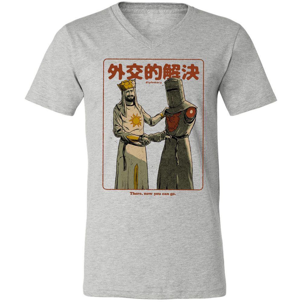 Unisex V-Neck T-Shirt - JYQ3AGJL - Athletic Heather - 7