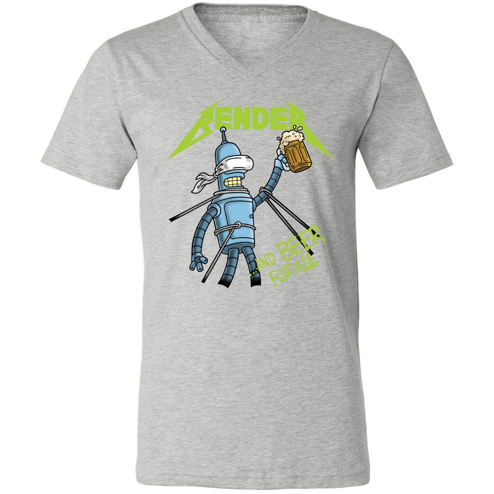 Unisex V-Neck T-Shirt - 75AK1AEJ - Athletic Heather - 7