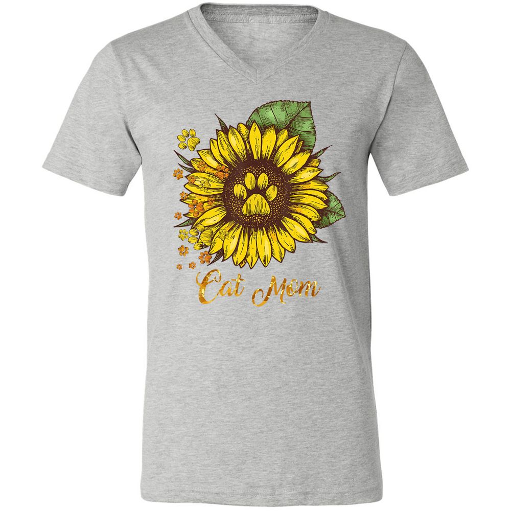 Unisex V-Neck T-Shirt - UUFEKDES - Athletic Heather - 7