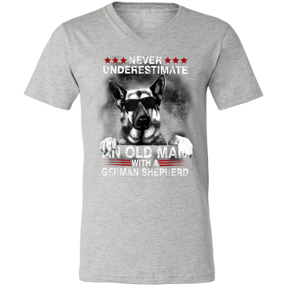 Unisex V-Neck T-Shirt - CRS5KBMZ - Athletic Heather - 7