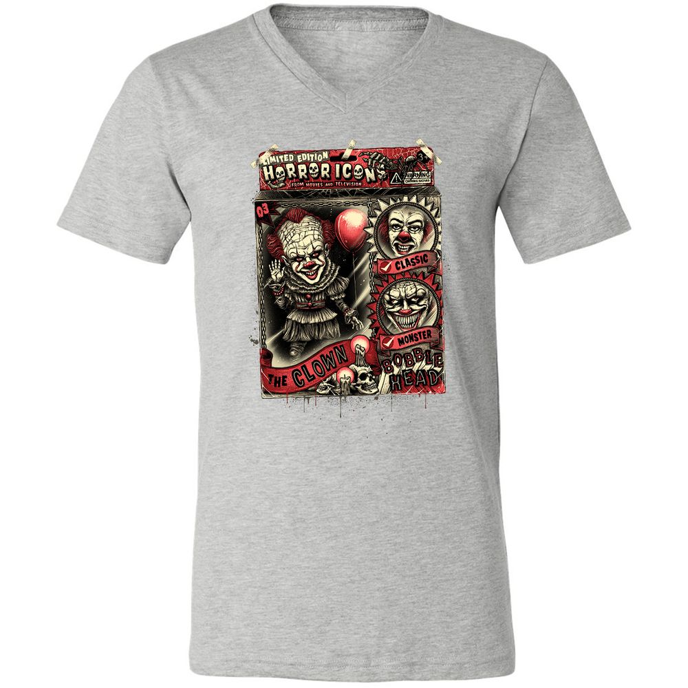 Unisex V-Neck T-Shirt - HRU19LE3 - Athletic Heather - 7