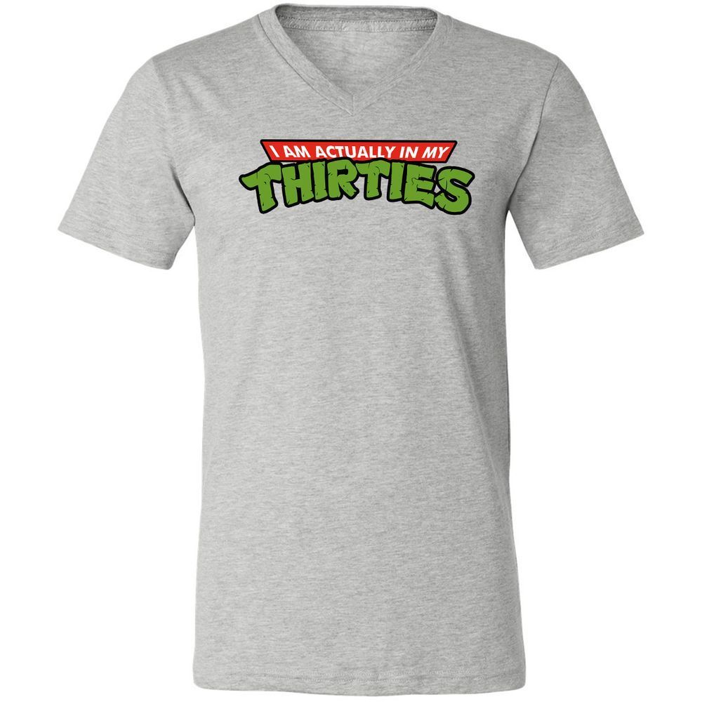 Unisex V-Neck T-Shirt - BE1Z43Q9 - Athletic Heather - 7