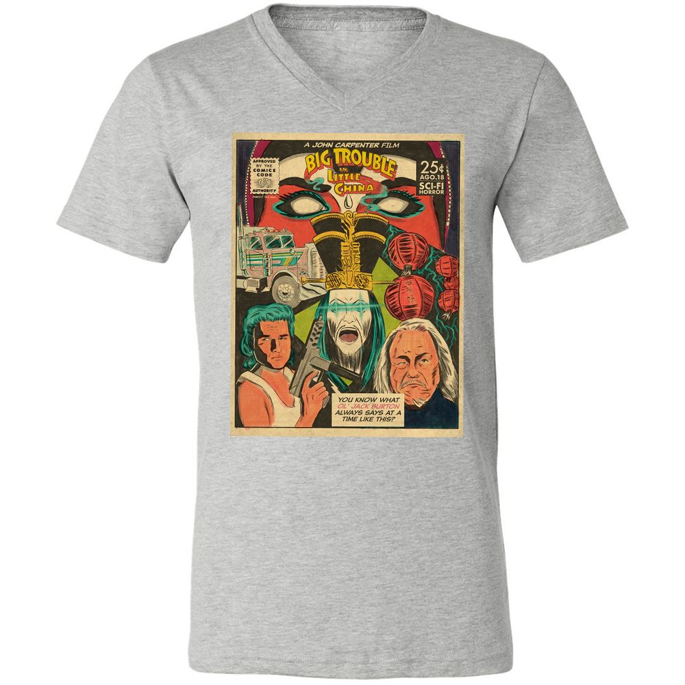 Unisex V-Neck T-Shirt - XYU8TWD1 - Athletic Heather - 7