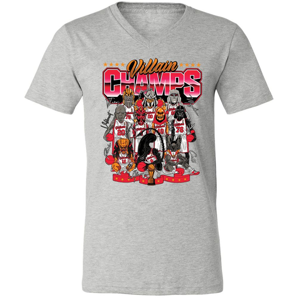 Unisex V-Neck T-Shirt - Y4TR4JV7 - Athletic Heather - 7