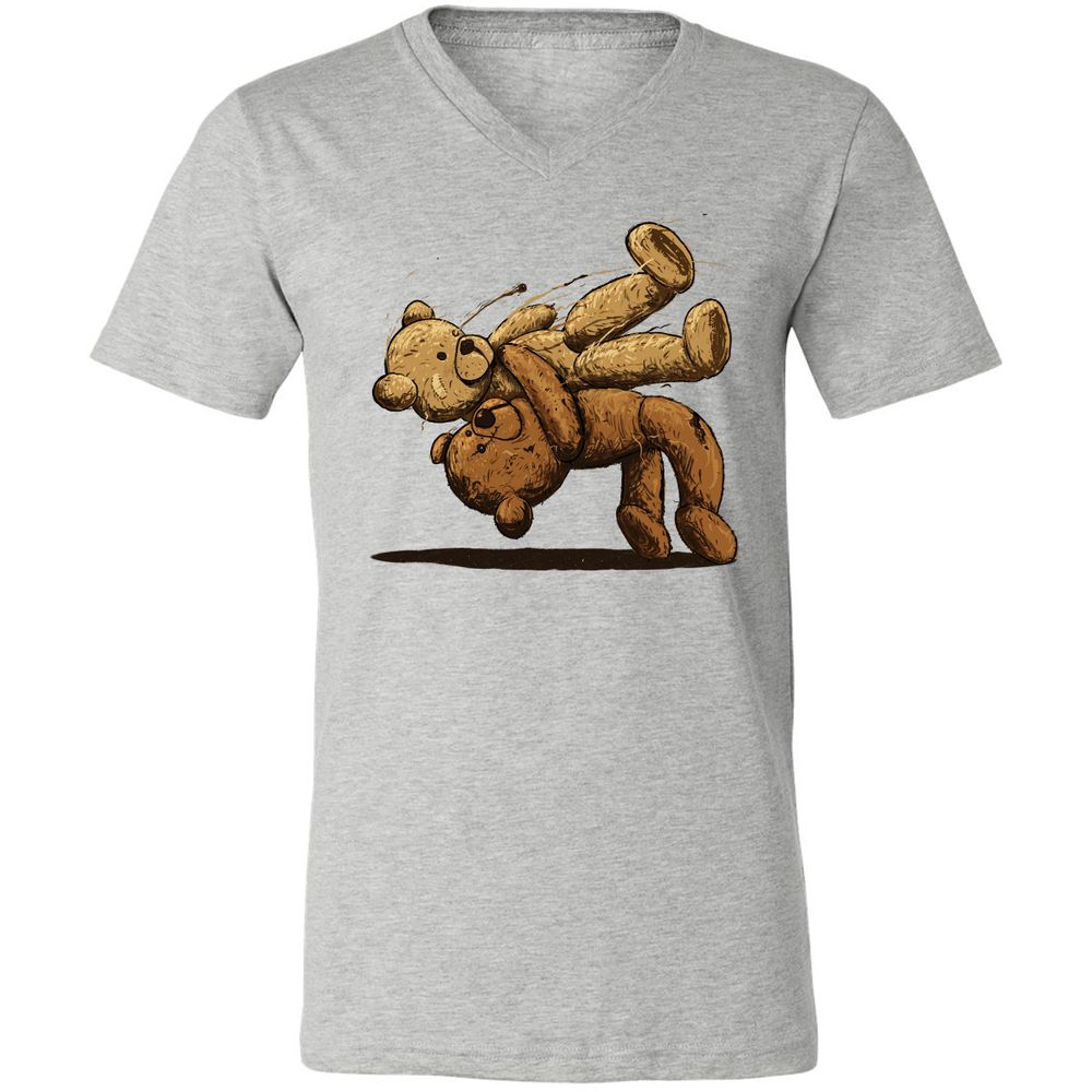 Unisex V-Neck T-Shirt - SS2E5J73 - Athletic Heather - 7