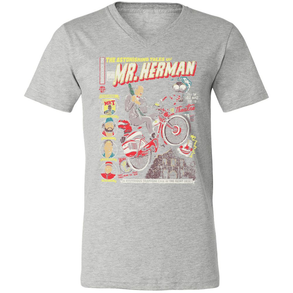 Unisex V-Neck T-Shirt - Z58PVYE9 - Athletic Heather - 7