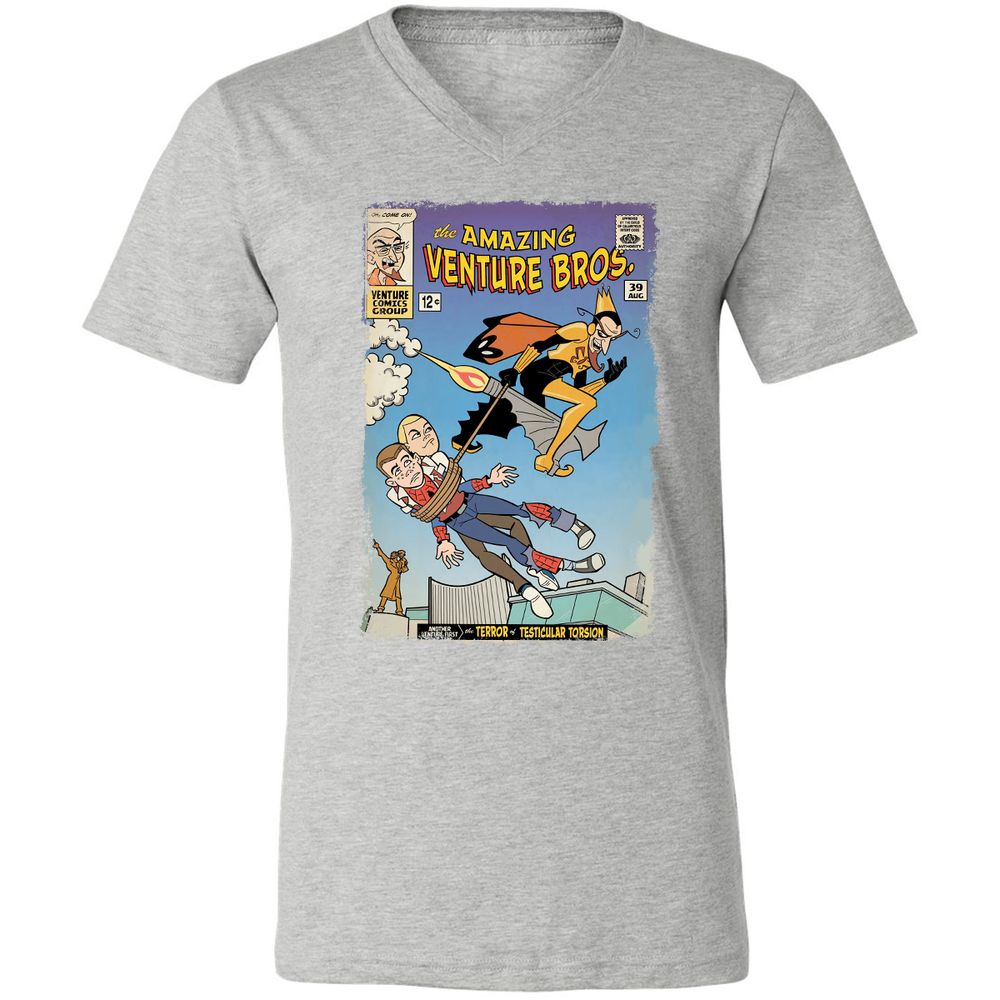 Unisex V-Neck T-Shirt - DEQQB54C - Athletic Heather - 7