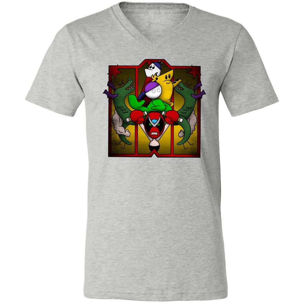Unisex V-Neck T-Shirt - BMNHNG8F - Athletic Heather - 7
