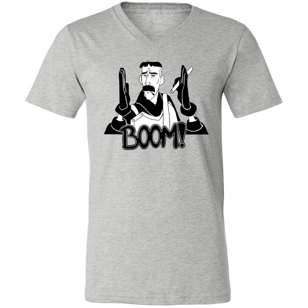 Unisex V-Neck T-Shirt - TDJVCCUF - Athletic Heather - 7