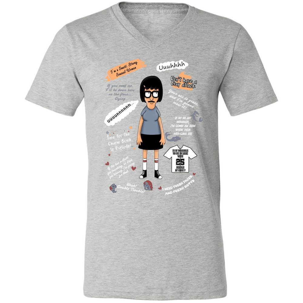 Unisex V-Neck T-Shirt - T3CZVEXZ - Athletic Heather - 7