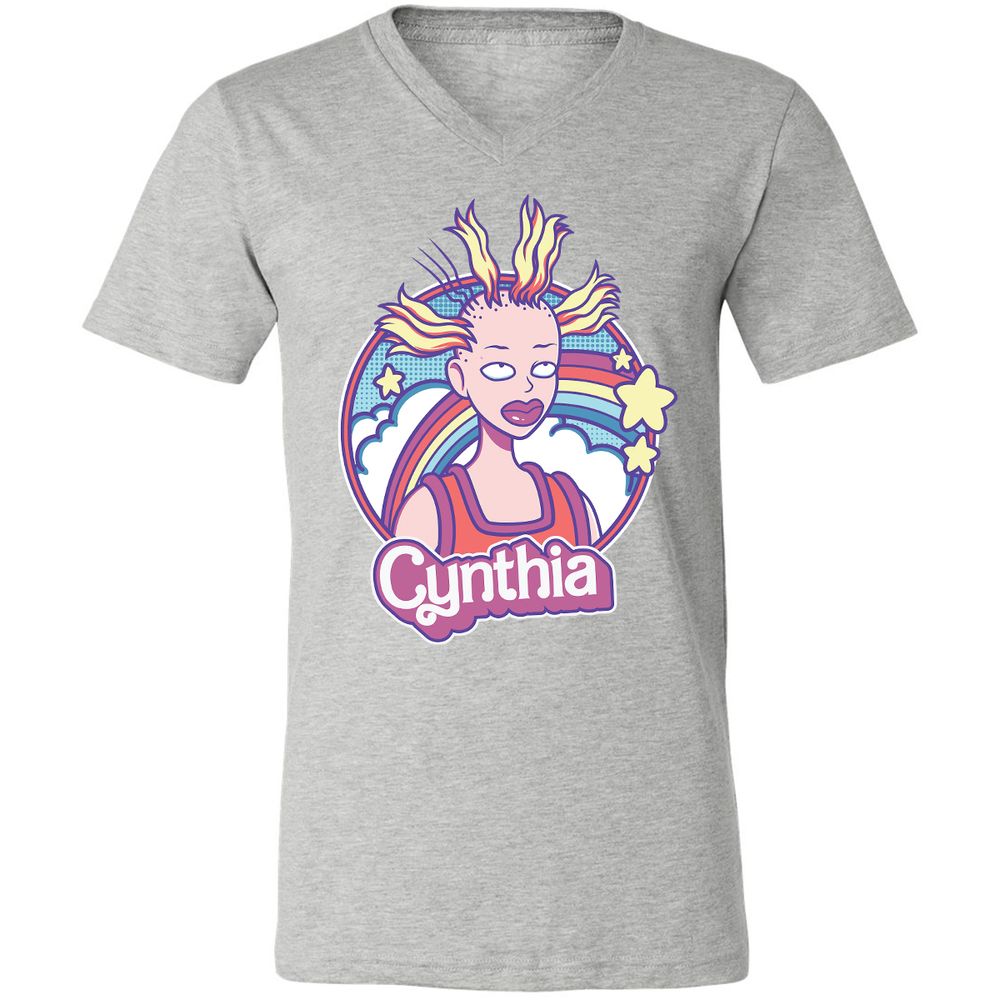 Unisex V-Neck T-Shirt - XKX7HKH4 - Athletic Heather - 7