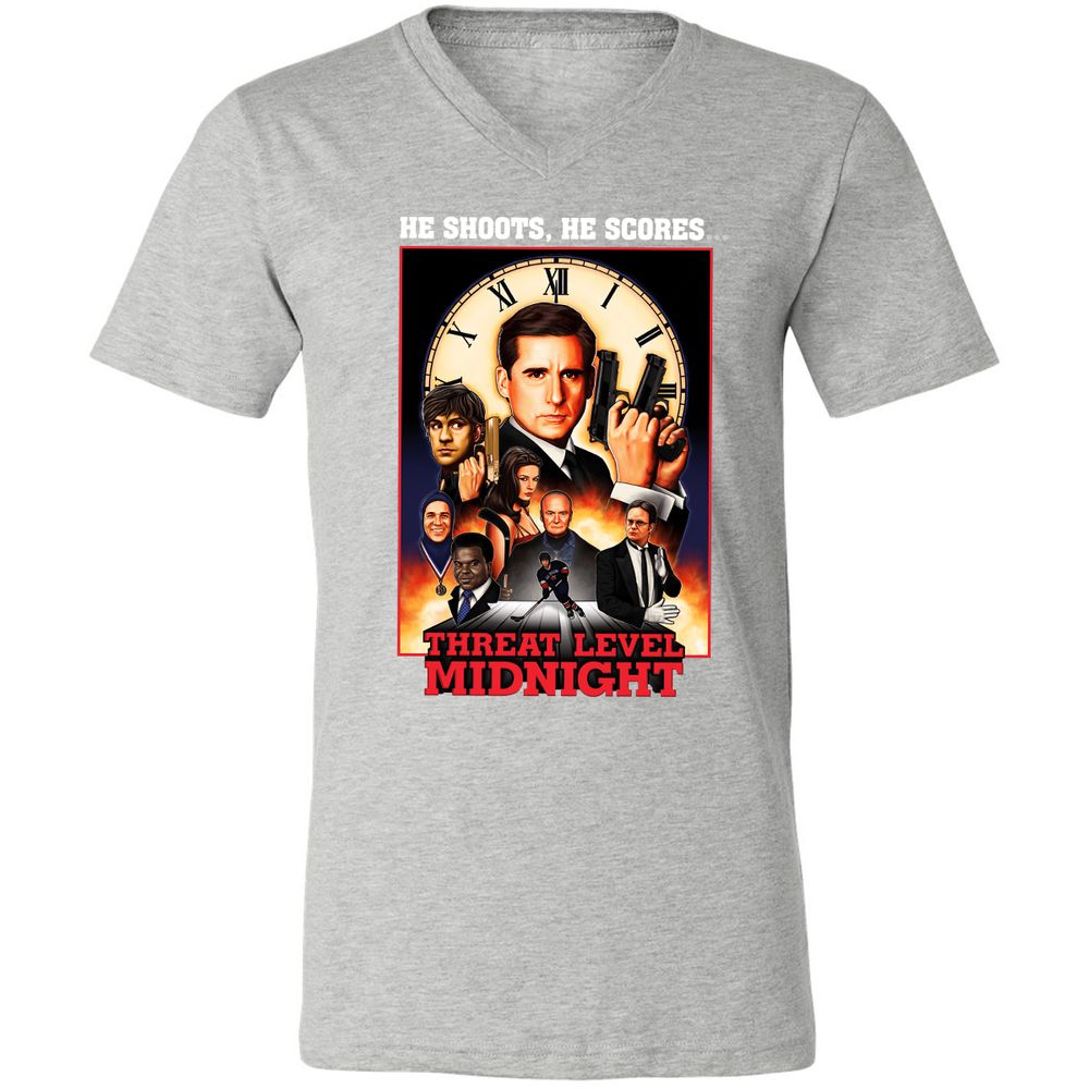 Unisex V-Neck T-Shirt - GNVJWZY4 - Athletic Heather - 7