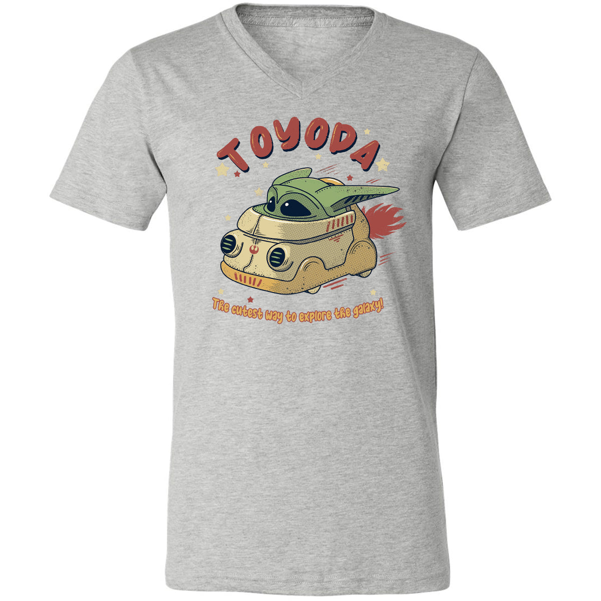 Unisex V-Neck T-Shirt - NYPMNUGJ - Athletic Heather - 7