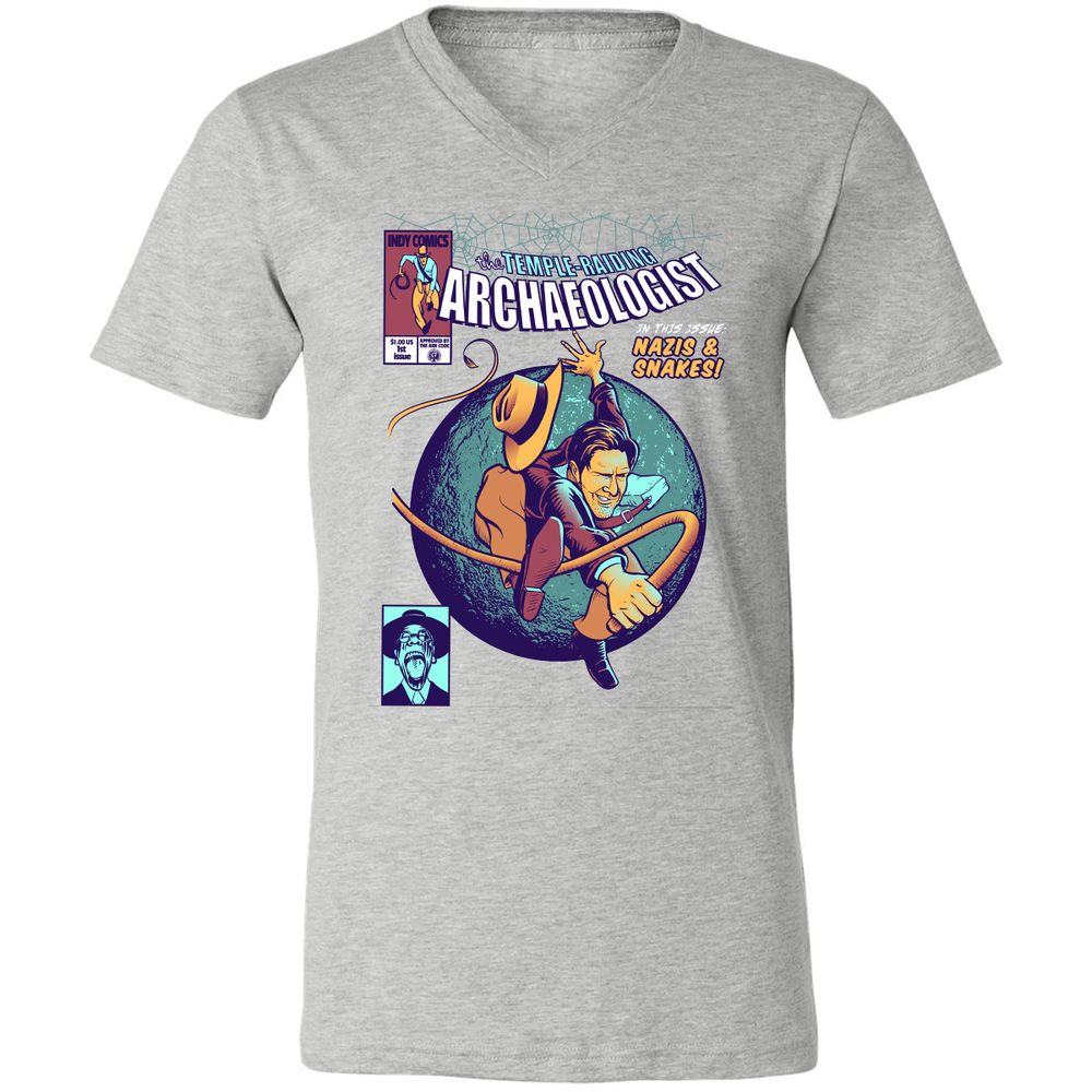 Unisex V-Neck T-Shirt - BNNYYSX8 - Athletic Heather - 7