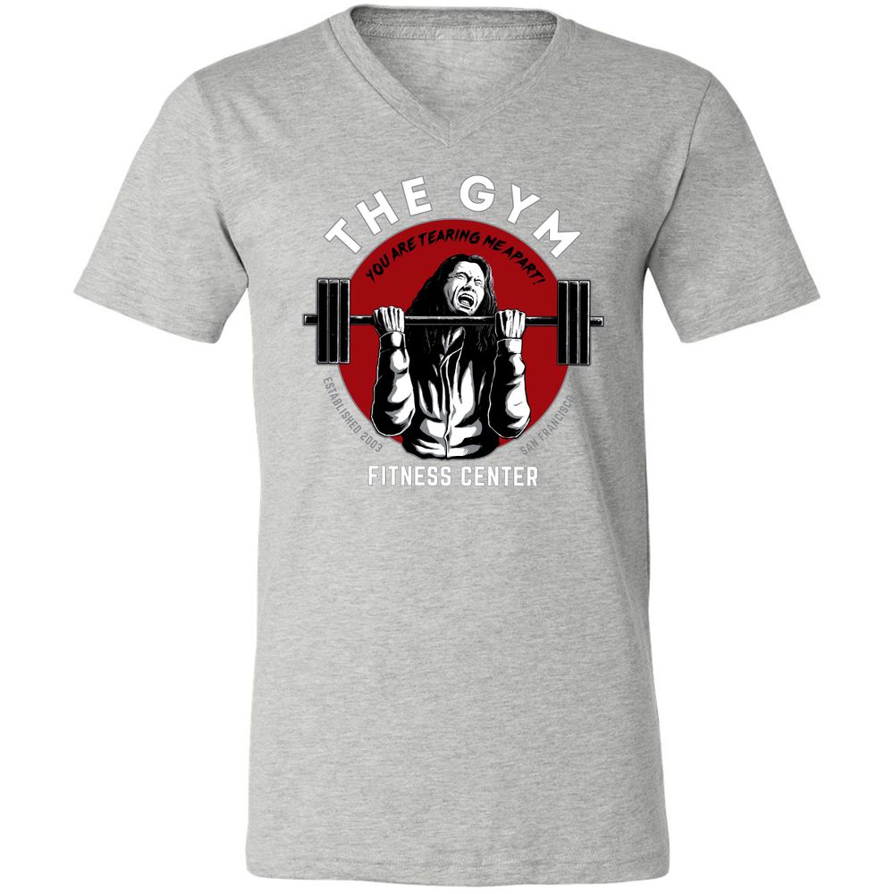 Unisex V-Neck T-Shirt - PWBKRNHX - Athletic Heather - 7