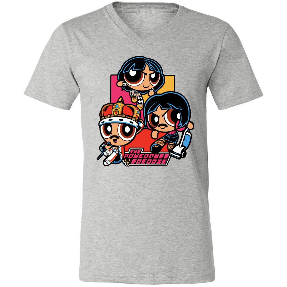 Unisex V-Neck T-Shirt - QQZM34J8 - Athletic Heather - 7