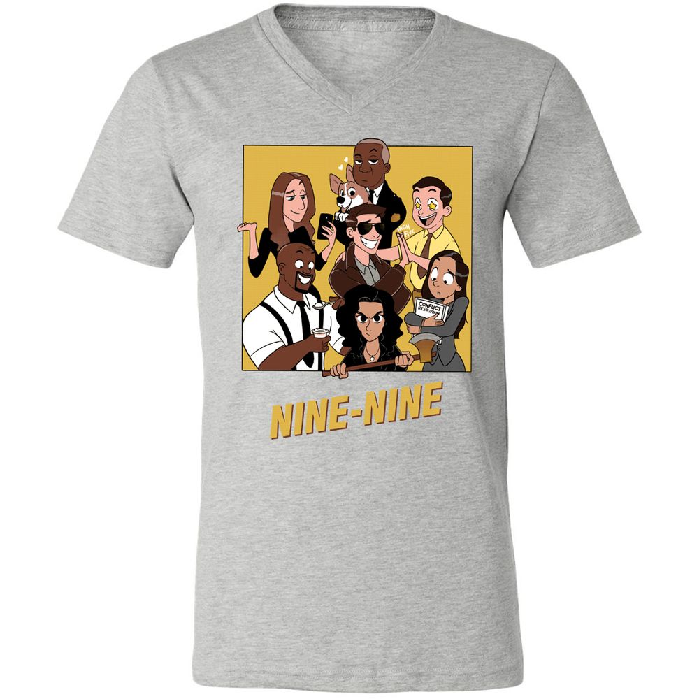 Unisex V-Neck T-Shirt - 4BV5DV12 - Athletic Heather - 7