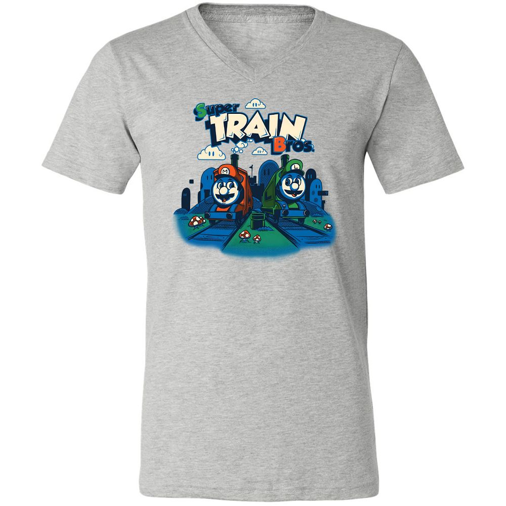 Unisex V-Neck T-Shirt - 3Z8ULW36 - Athletic Heather - 7