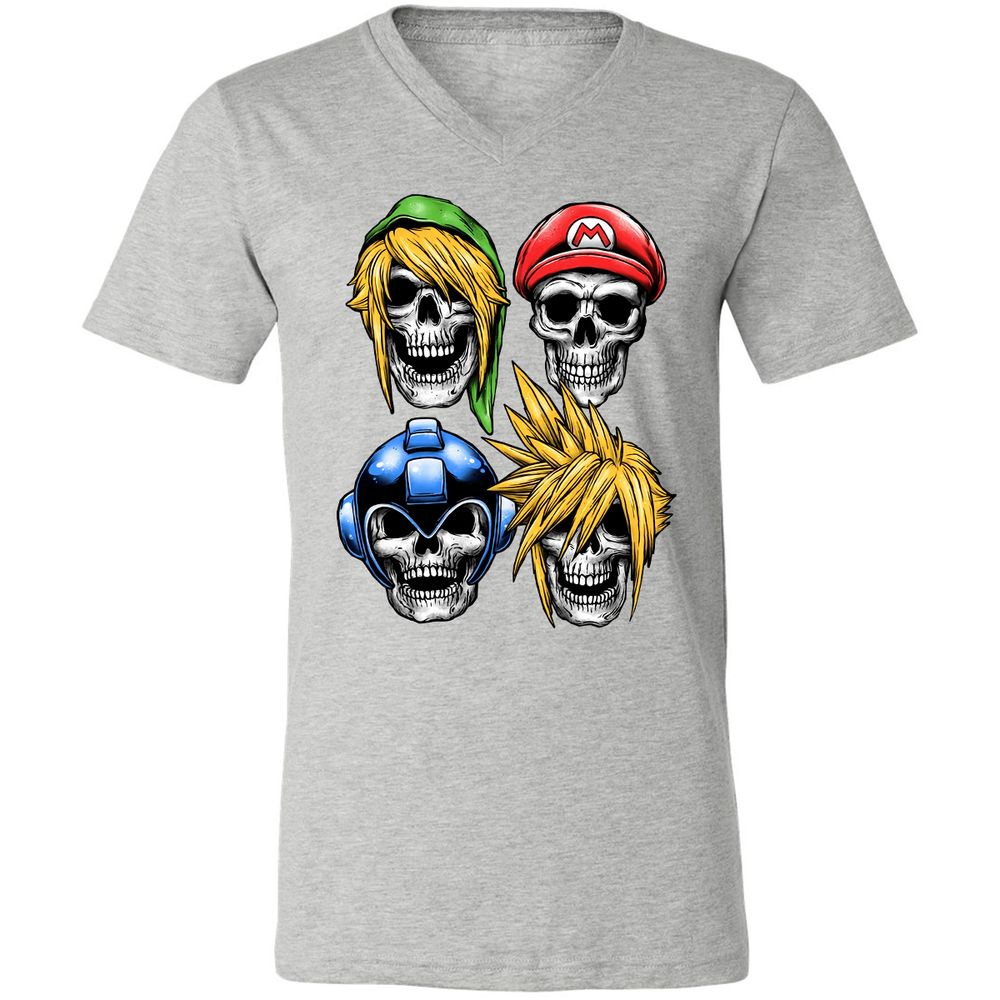 Unisex V-Neck T-Shirt - 5YHMC3LL - Athletic Heather - 7