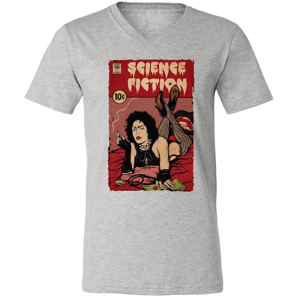 Unisex V-Neck T-Shirt - BDRC7EDK - Athletic Heather - 7