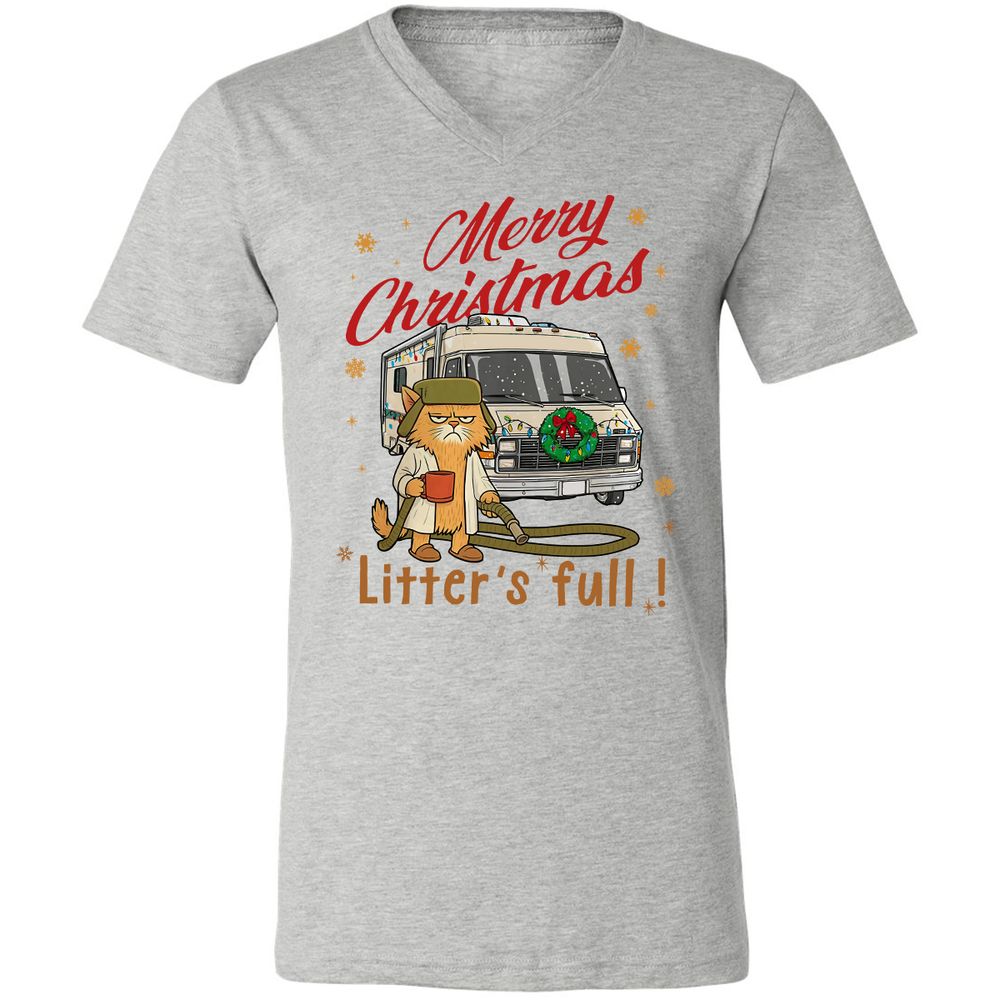 Unisex V-Neck T-Shirt - Z4LXAFQY - Athletic Heather - 7