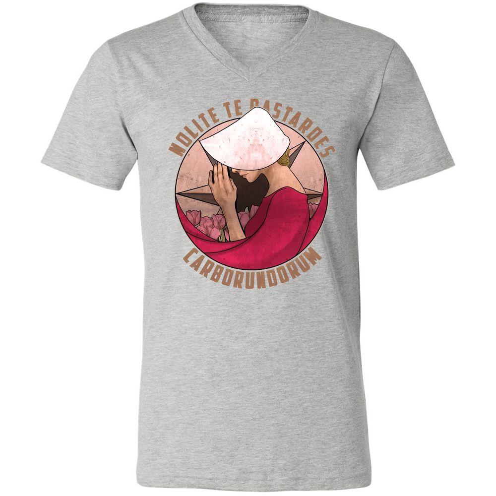 Unisex V-Neck T-Shirt - 3ZPS6SK8 - Athletic Heather - 7