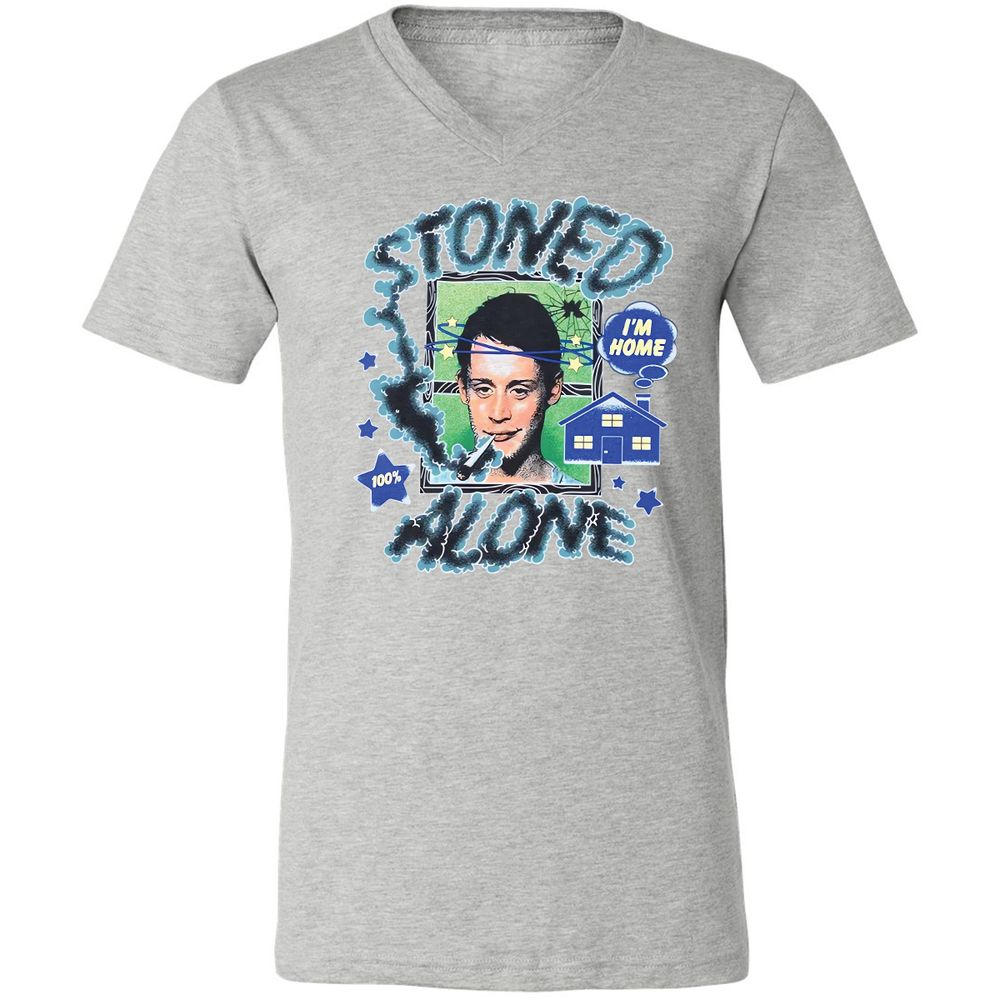 Stoned home alone - Athletic Heather - 7