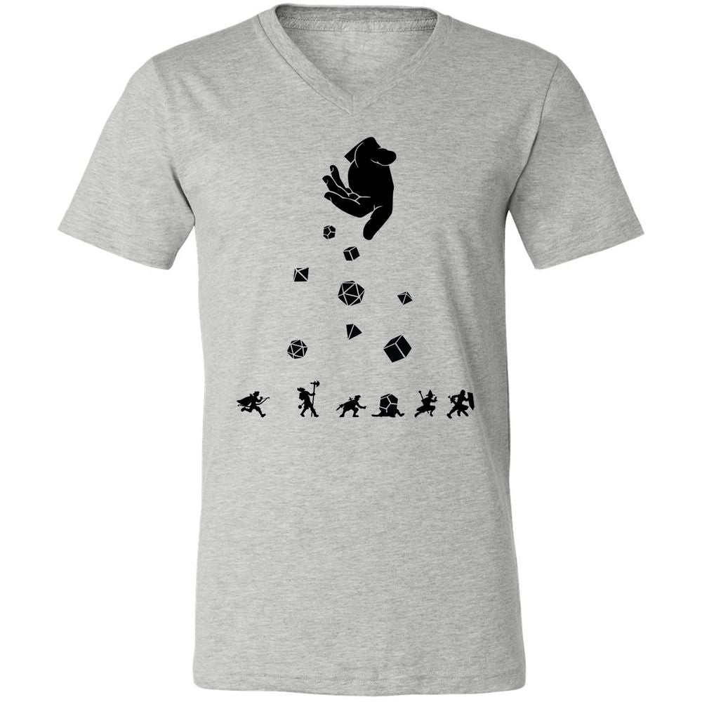 Unisex V-Neck T-Shirt - WXWGK7HJ - Athletic Heather - 7