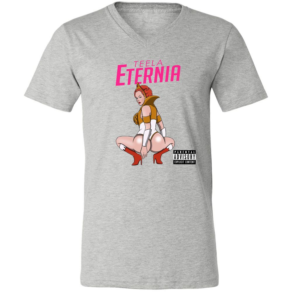 Unisex V-Neck T-Shirt - 2JQC4A8E - Athletic Heather - 7