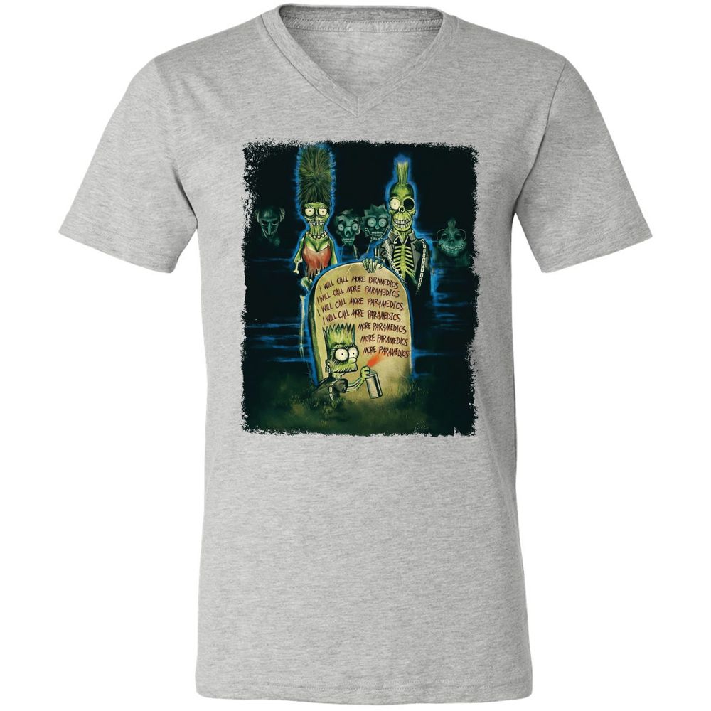 Unisex V-Neck T-Shirt - MHVZ2E15 - Athletic Heather - 7