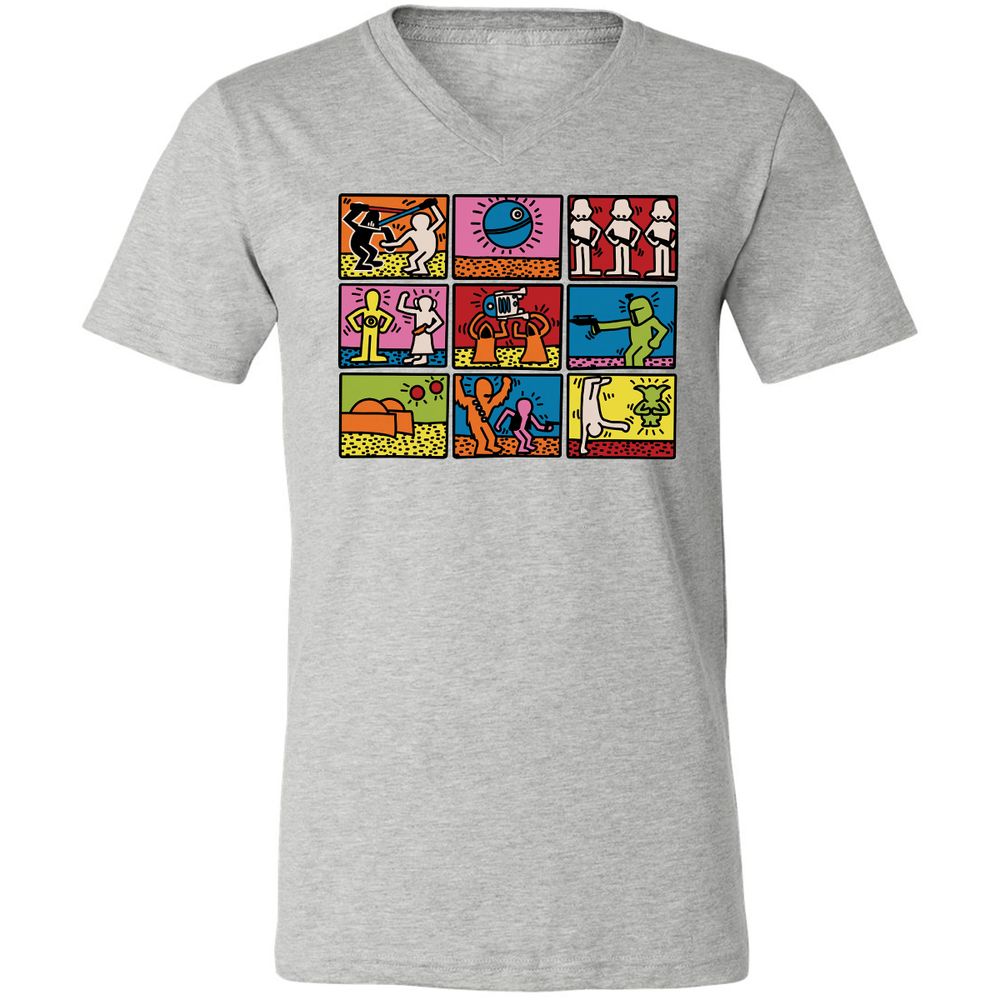 Unisex V-Neck T-Shirt - B3XSFHCD - Athletic Heather - 7