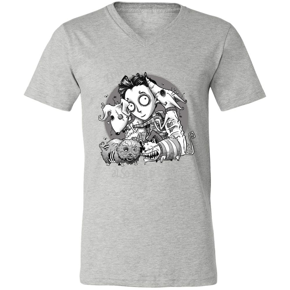 Unisex V-Neck T-Shirt - W2ARTKF4 - Athletic Heather - 7