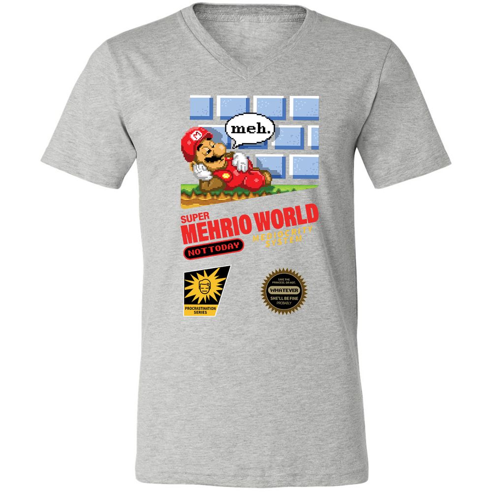 Unisex V-Neck T-Shirt - AXQLR876 - Athletic Heather - 7