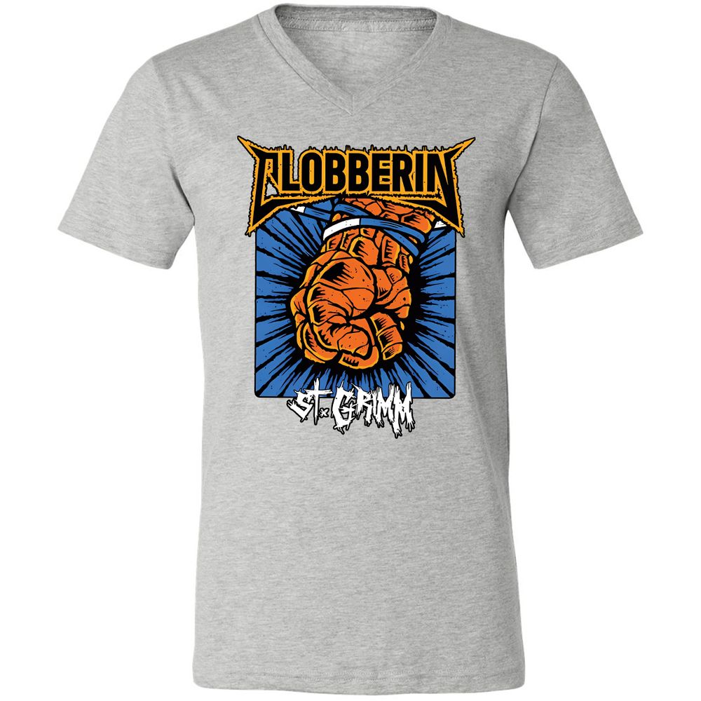Unisex V-Neck T-Shirt - 31B6DKMJ - Athletic Heather - 7