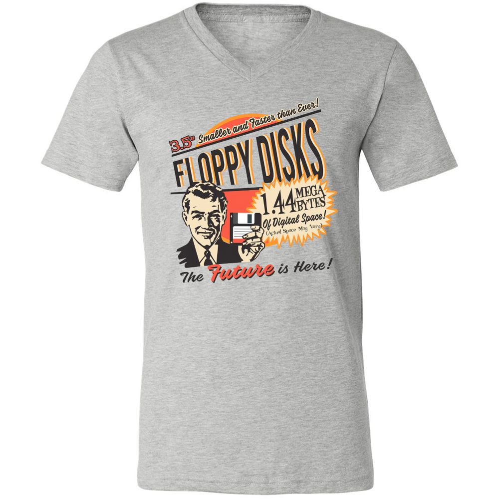 Floppy Disk Retro - Athletic Heather - 7