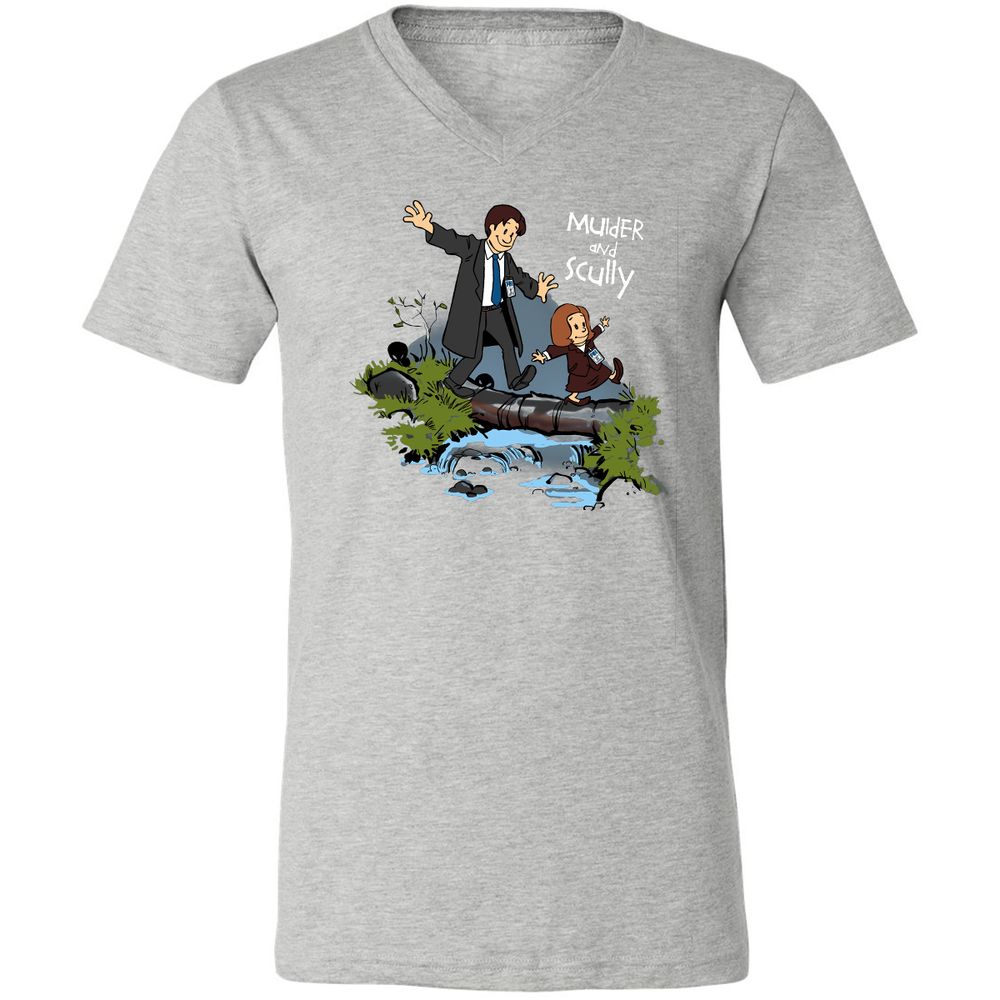 Unisex V-Neck T-Shirt - D8ASUAR5 - Athletic Heather - 7