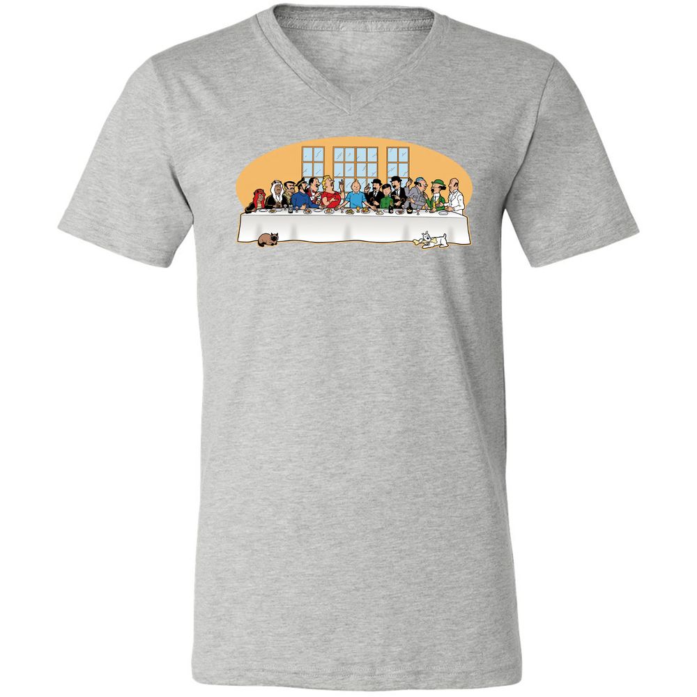 Unisex V-Neck T-Shirt - MR4HGLE6 - Athletic Heather - 7
