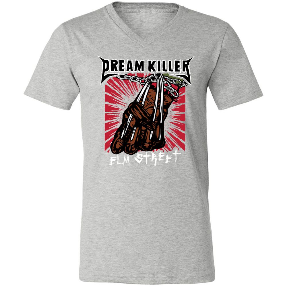 Unisex V-Neck T-Shirt - QSZ7NX4T - Athletic Heather - 7