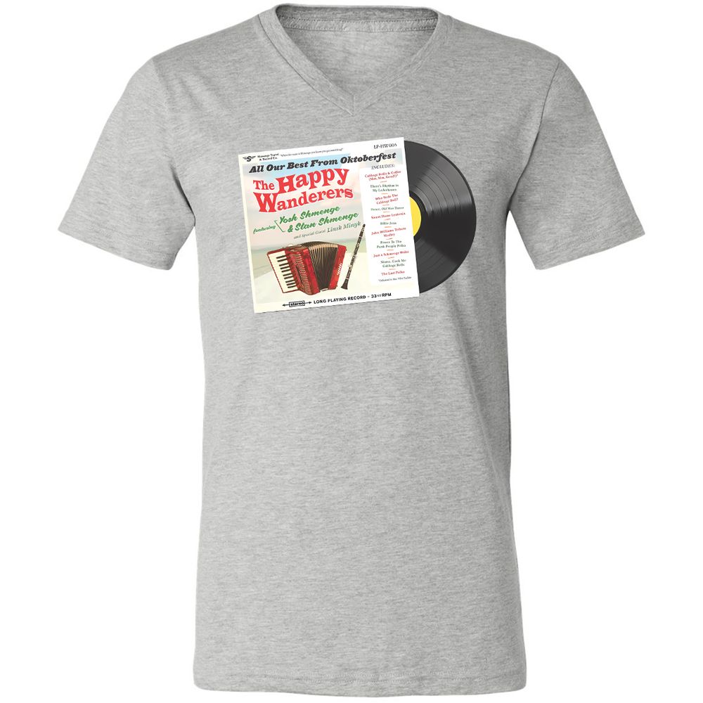 Unisex V-Neck T-Shirt - QHDQ77EH - Athletic Heather - 7