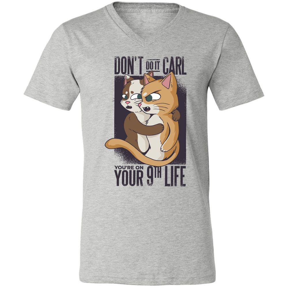 Unisex V-Neck T-Shirt - 3AKDQA6D - Athletic Heather - 7