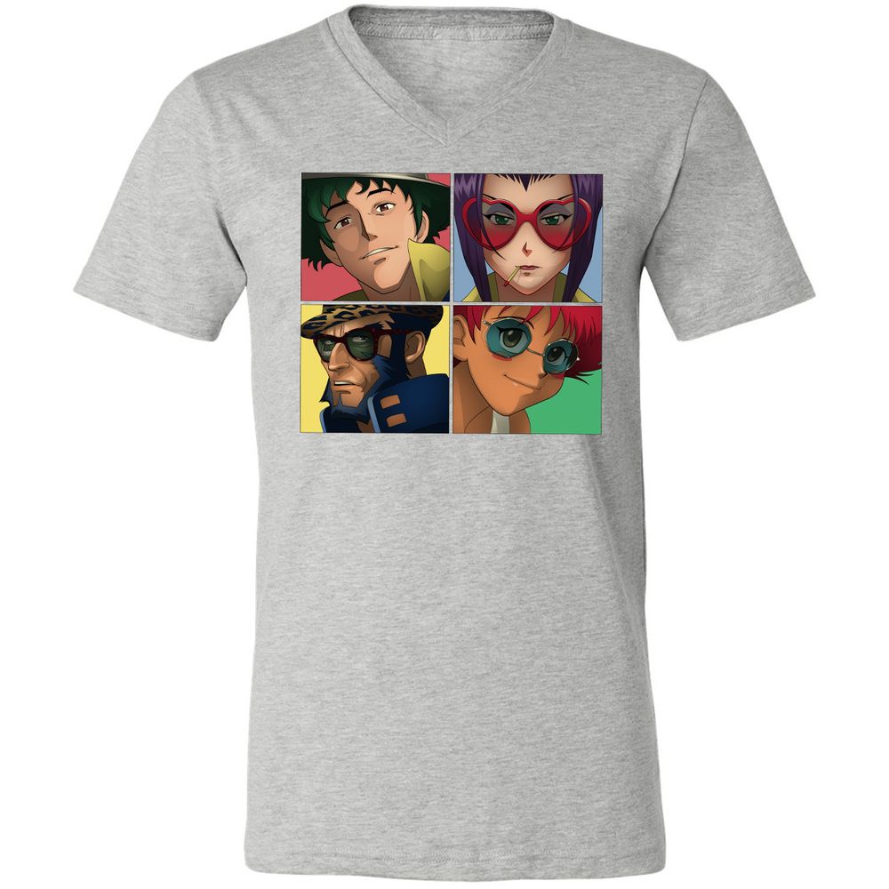 Unisex V-Neck T-Shirt - JGVQJMP5 - Athletic Heather - 7