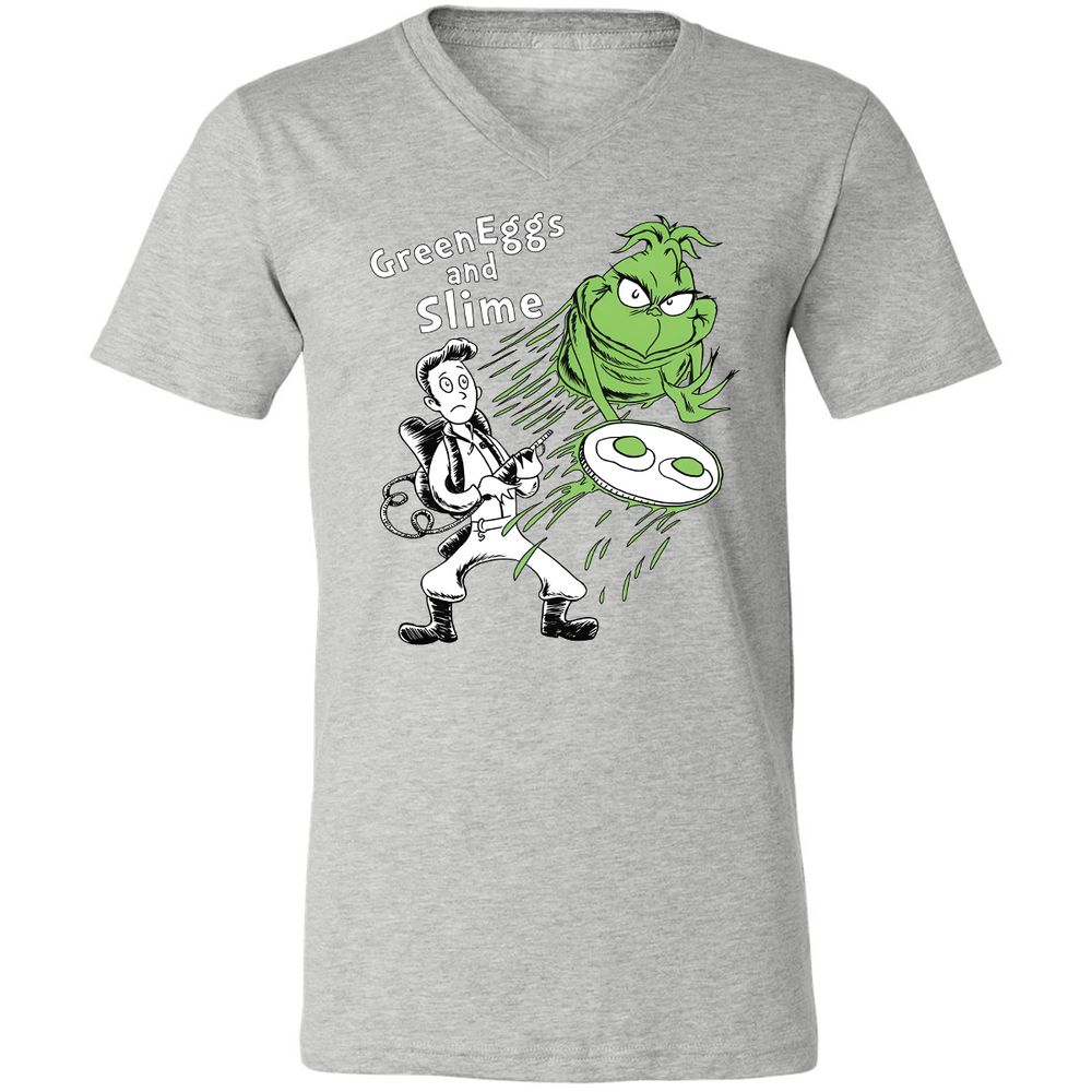 Unisex V-Neck T-Shirt - JVRZ6NN8 - Athletic Heather - 7