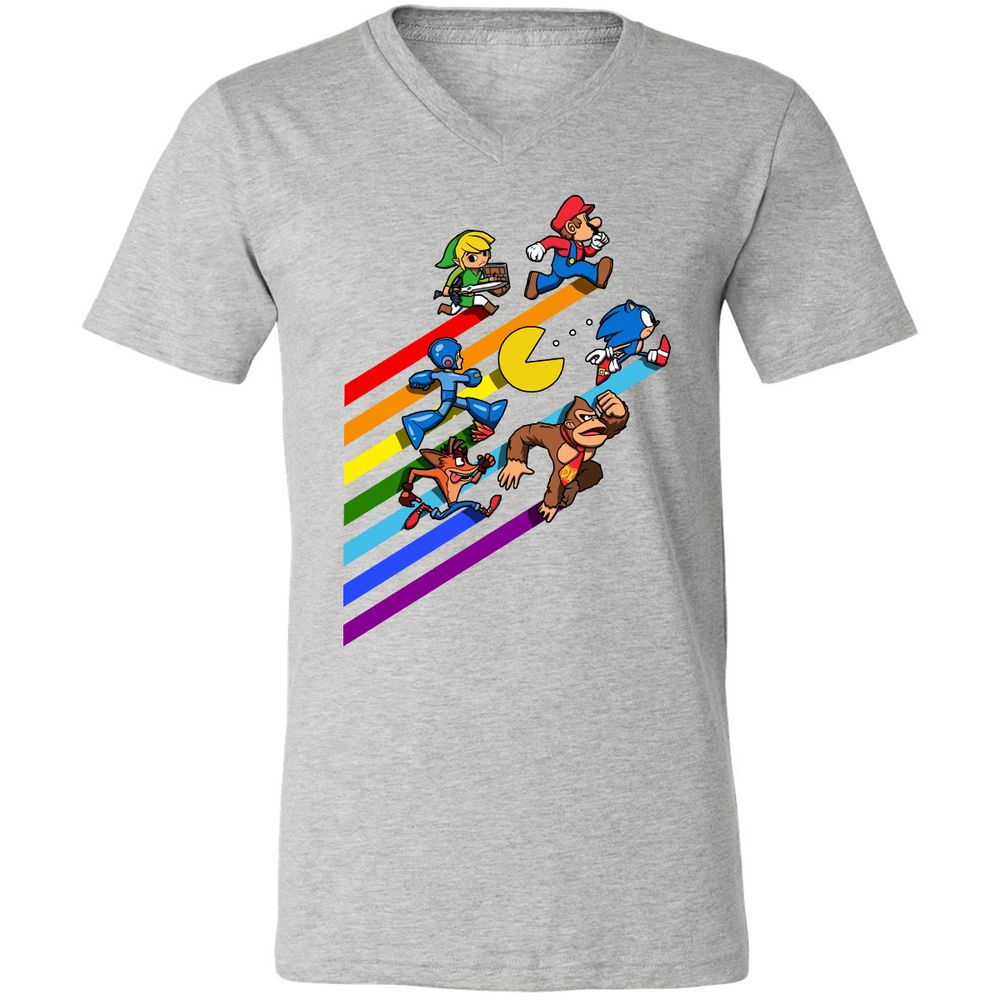 Unisex V-Neck T-Shirt - 2P46WR3A - Athletic Heather - 7