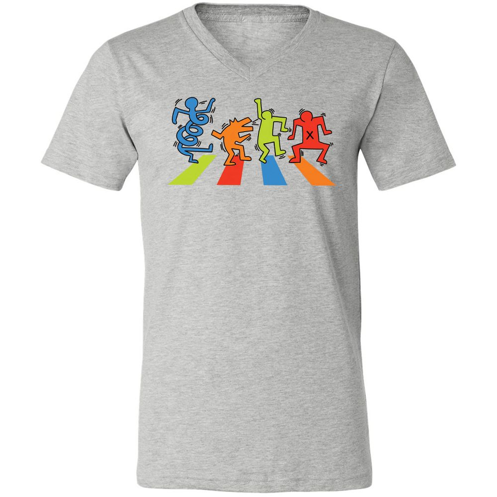 Unisex V-Neck T-Shirt - D3NVX7Z6 - Athletic Heather - 7