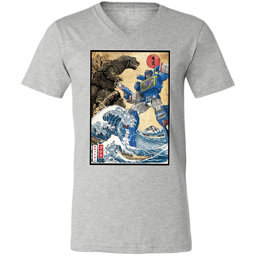 Unisex V-Neck T-Shirt - R58T1AH8 - Athletic Heather - 7