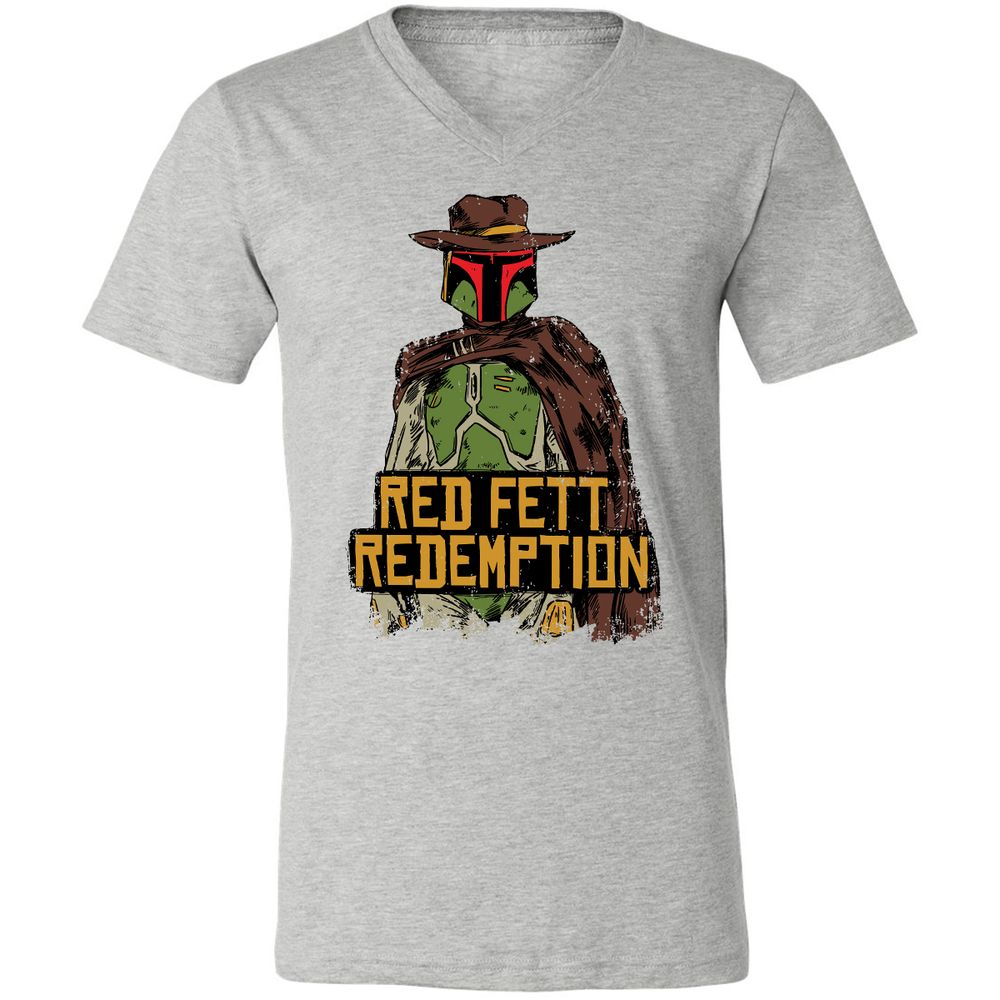 Unisex V-Neck T-Shirt - RLMBLBT8 - Athletic Heather - 7